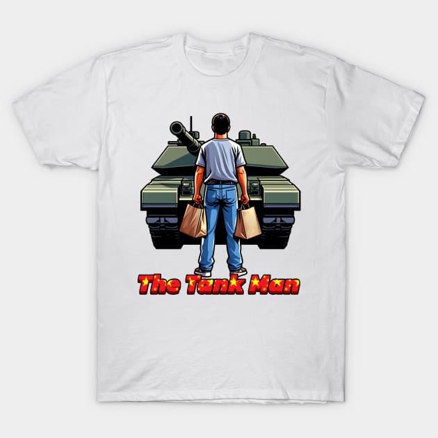 Tank Man T-Shirt by Rawlifegraphic